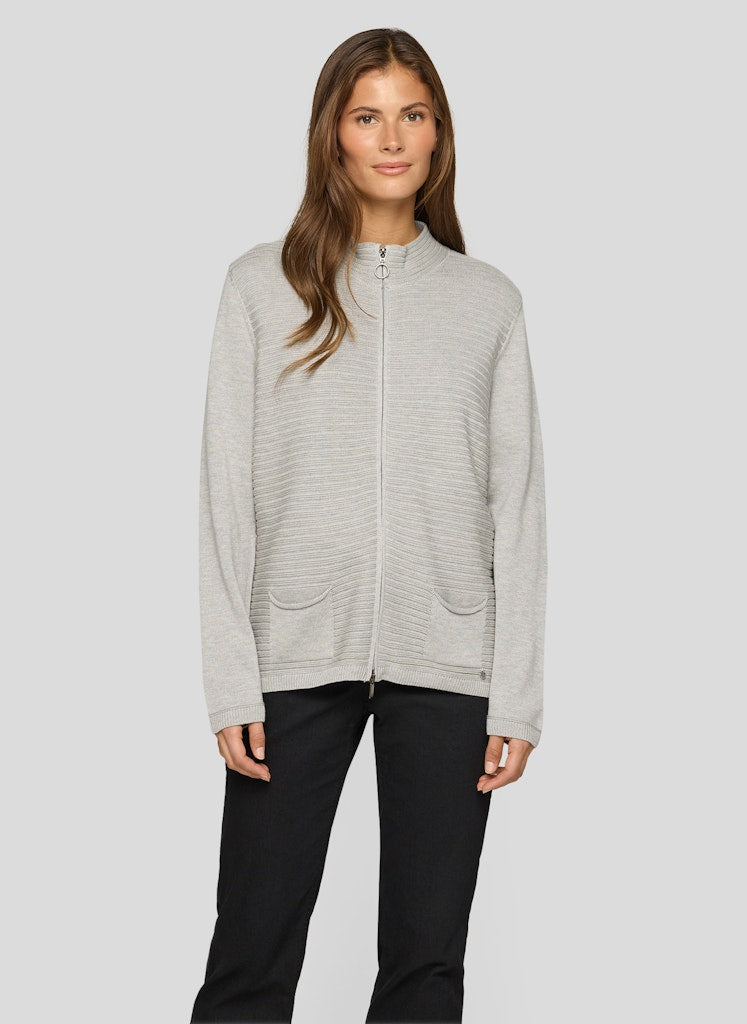 Rabe Damen Strickjacken Silber