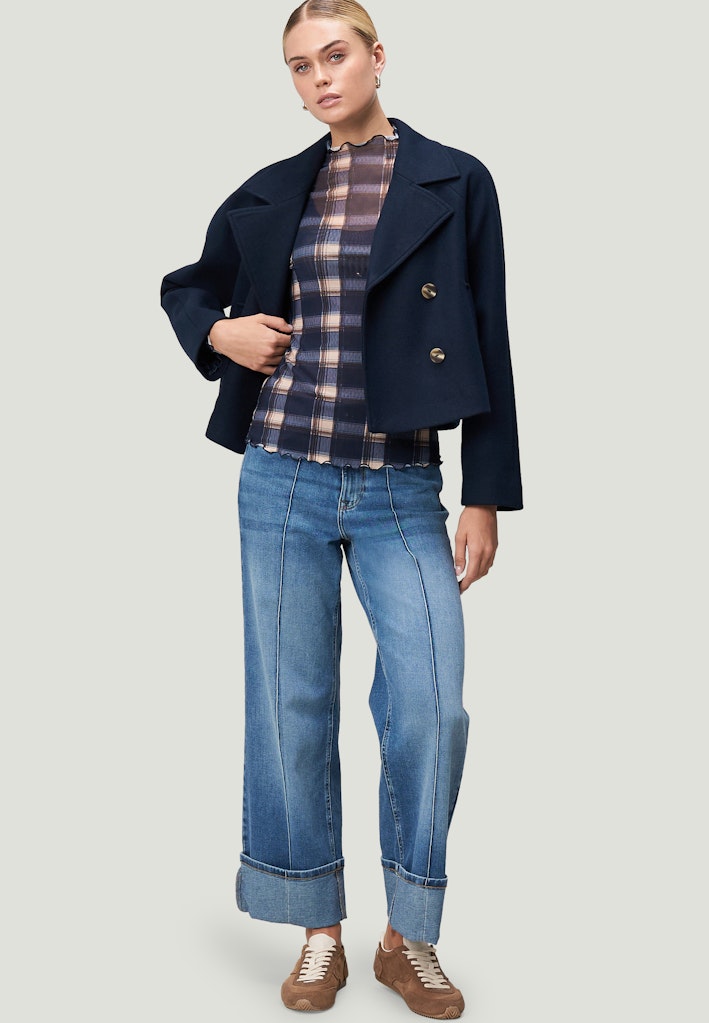 Zero Damen T-Shirts Dark Bluebeige