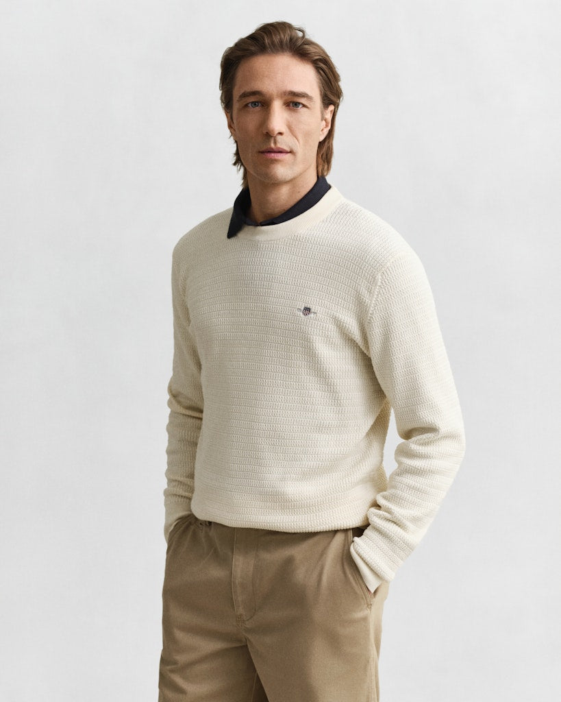 Gant Herren Pullover  Cream
