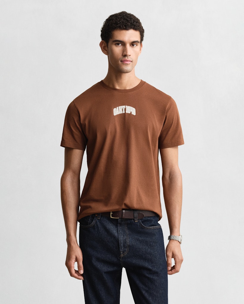Gant Herren T-Shirts kurz  Mahogany Br