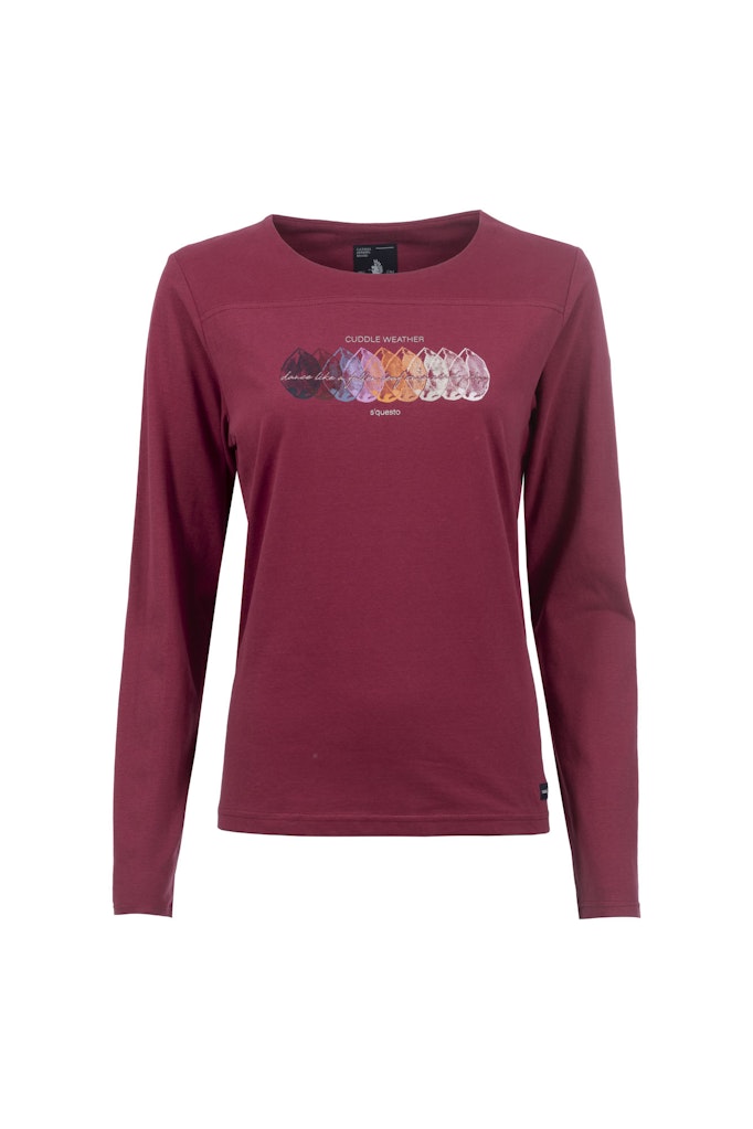 Soquesto Damen T-Shirts Dunkelbordeaux