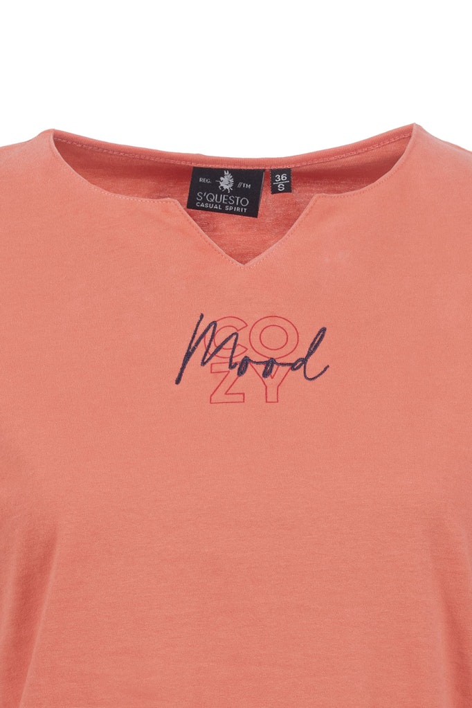 Soquesto Damen T-Shirts Rot Gemustert