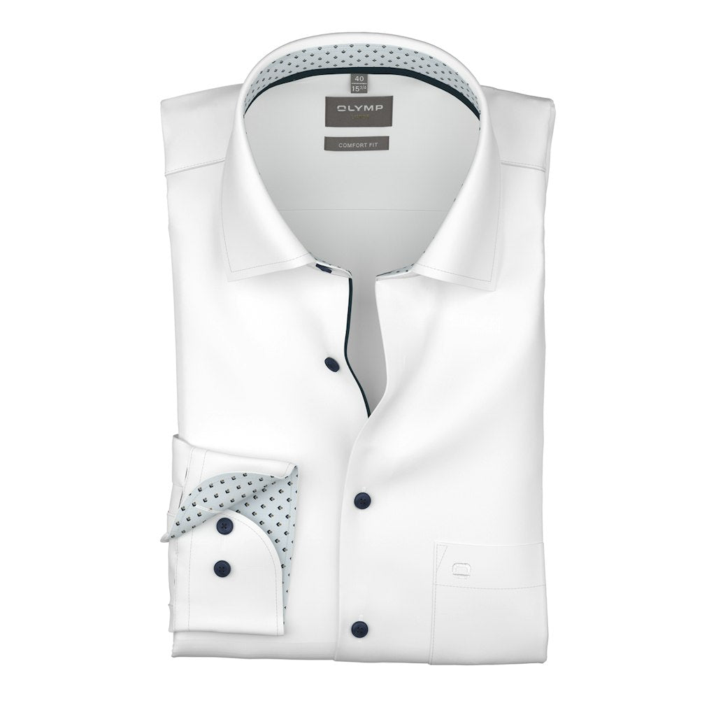 Olymp Herren Hemden lang  Weiss