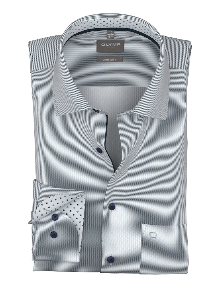 Olymp Herren Hemden lang  Marine