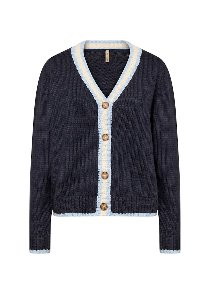 Soya Concept Damen Strickjacken Navy Combi