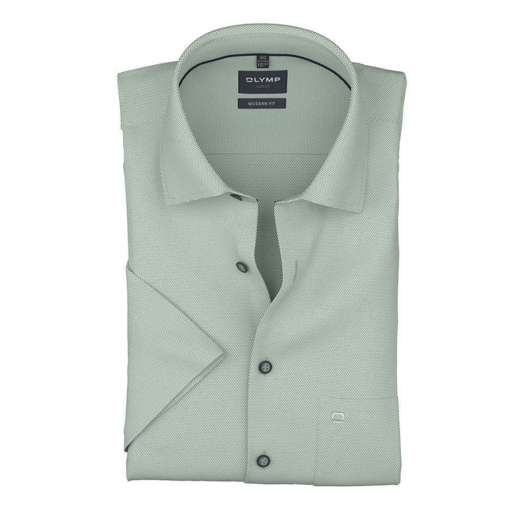 Olymp Herren Hemden kurz  Grõn