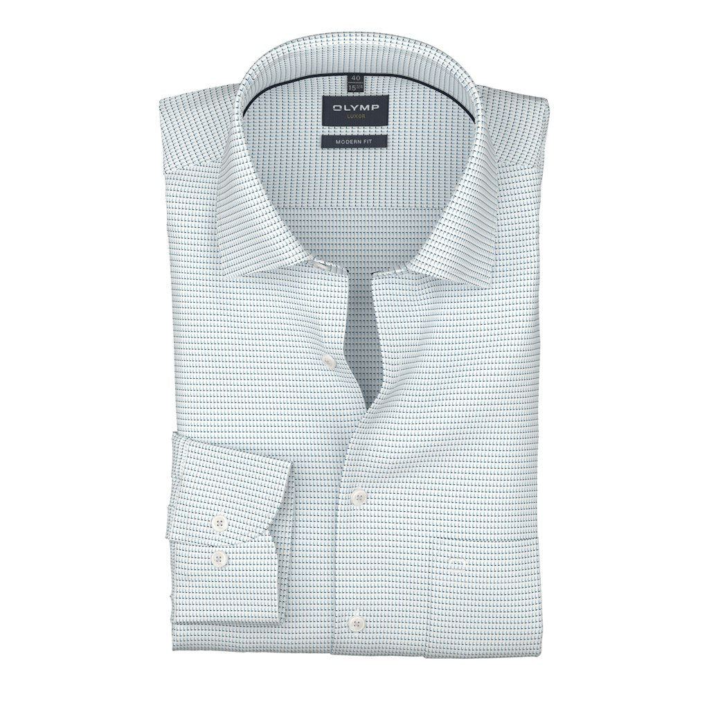 Olymp Herren Hemden lang  Bleu