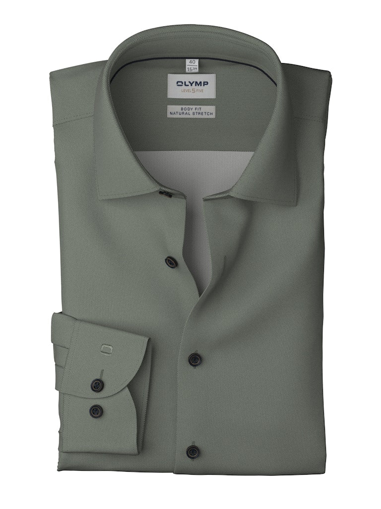 Olymp Herren Hemden lang  Graugrõn