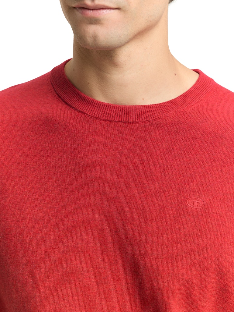 Tom Tailor Herren Pullover Salsa Red Non-S