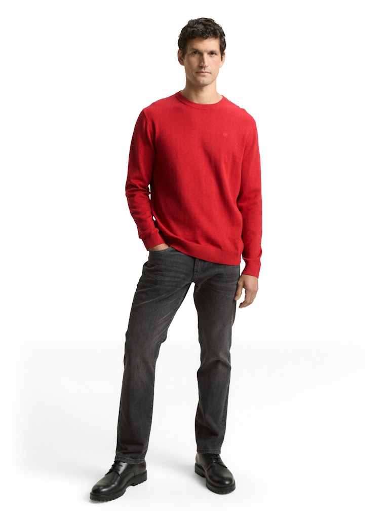 Tom Tailor Herren Pullover Salsa Red Non-S
