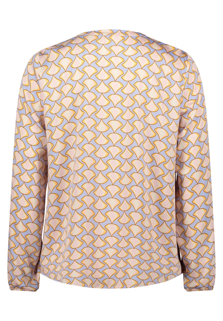 Cartoon Damen Blusen Blue/Apricot