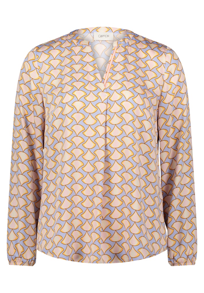 Cartoon Damen Blusen Blue/Apricot