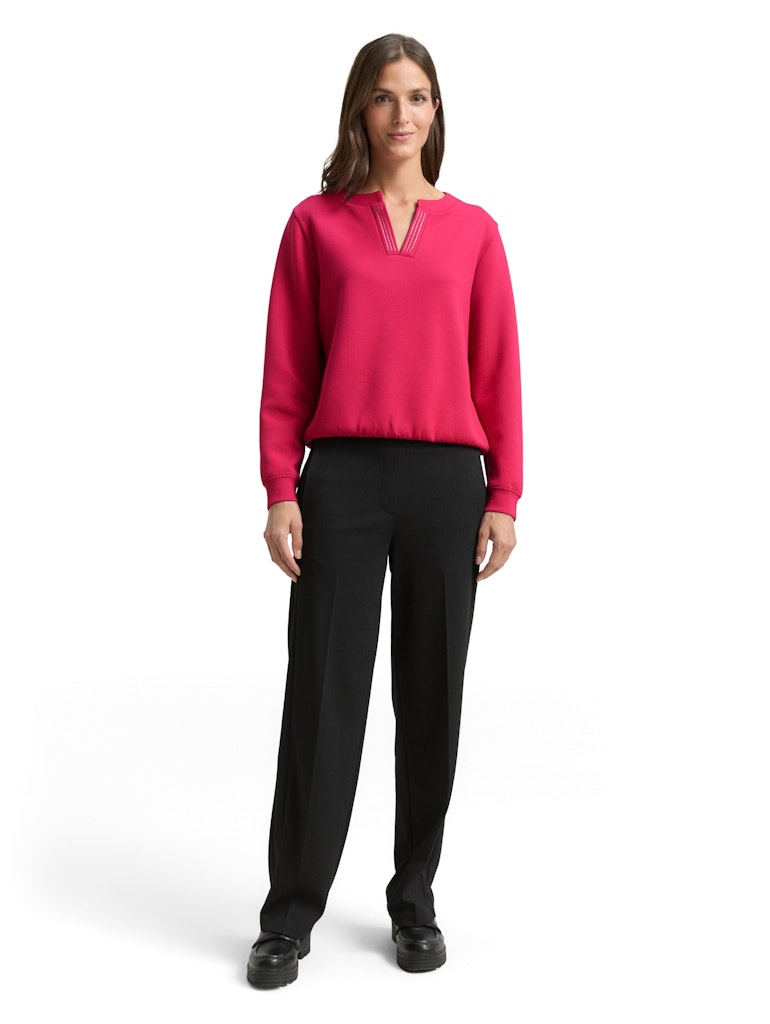 Tom Tailor Damen Sweatshirts Dark Pink