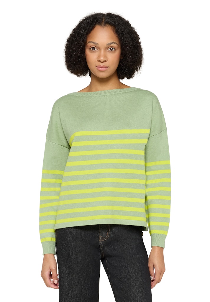 Cartoon Damen Pullover Green/Yellow