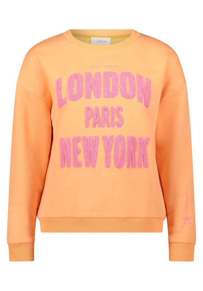 Cartoon Damen Sweatshirts Patch Orange/Pi