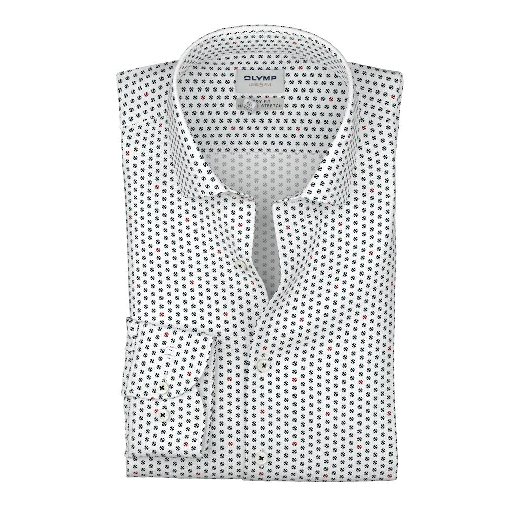 Olymp Herren Hemden lang  Weiss