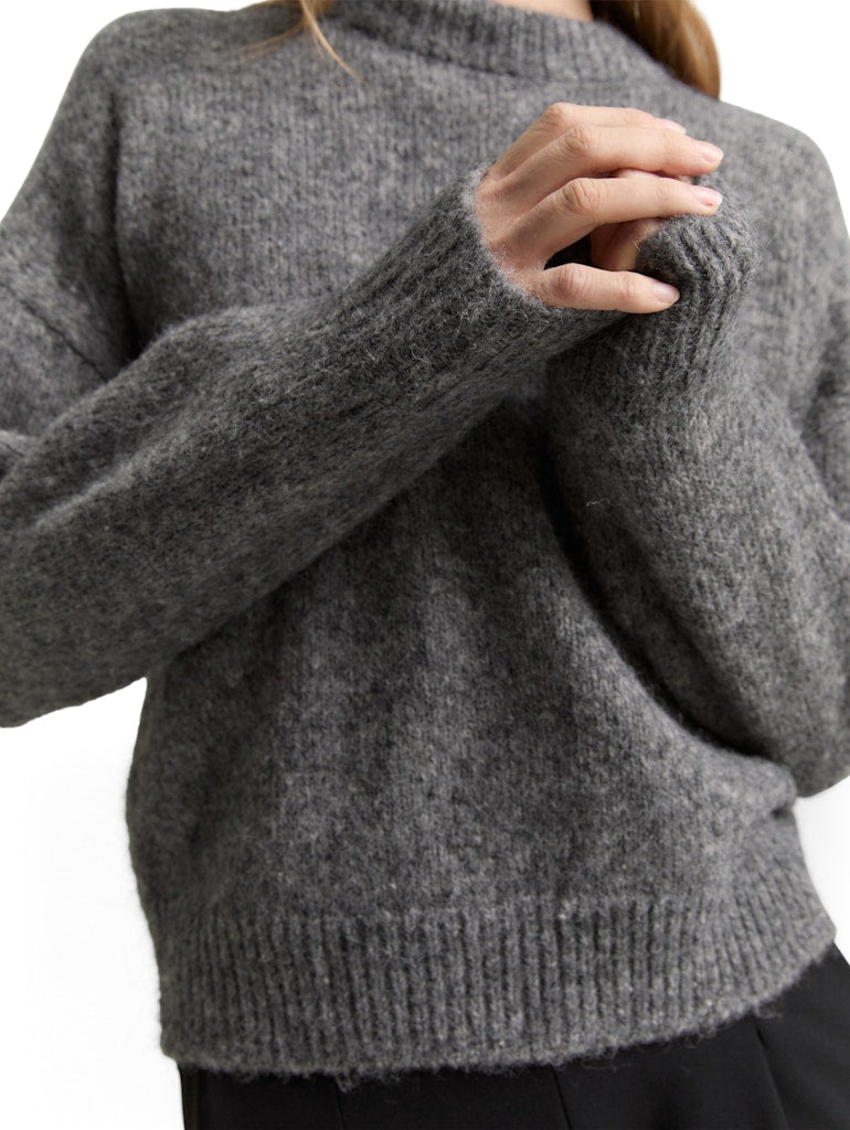 Tom Tailor denim Damen Pullover Stormy Gray Mel