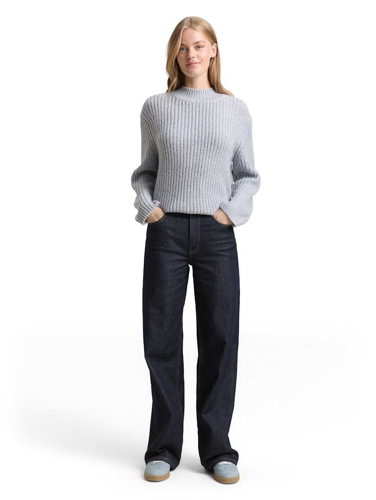 Tom Tailor denim Damen Pullover Cement Grey Mã©