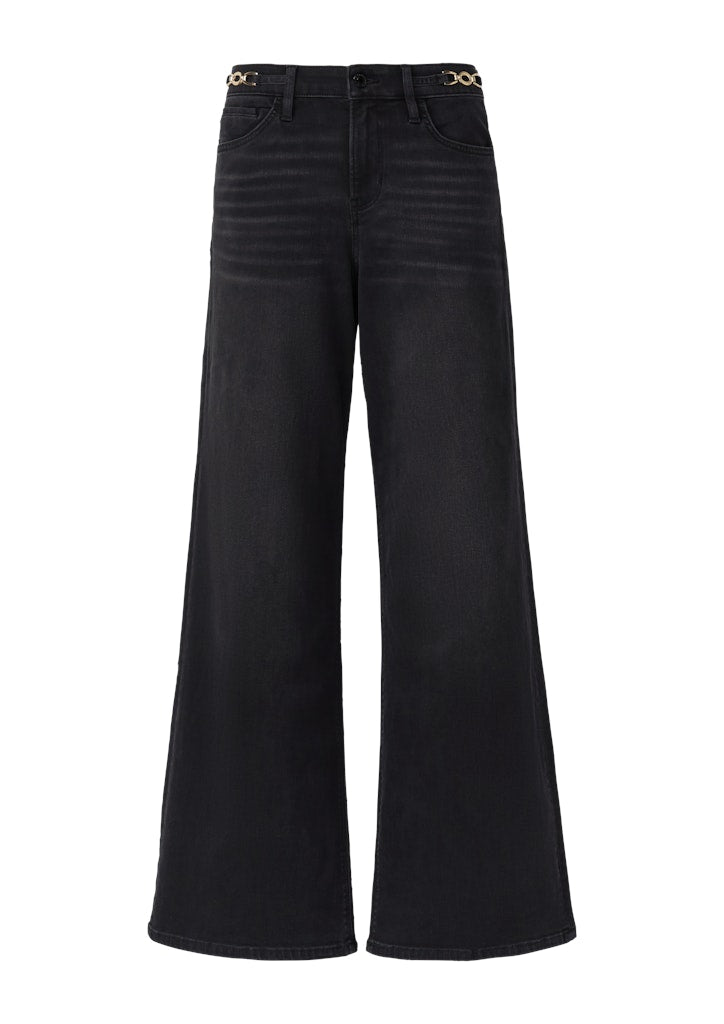 S. Oliver red Damen Jeans Grey/Black