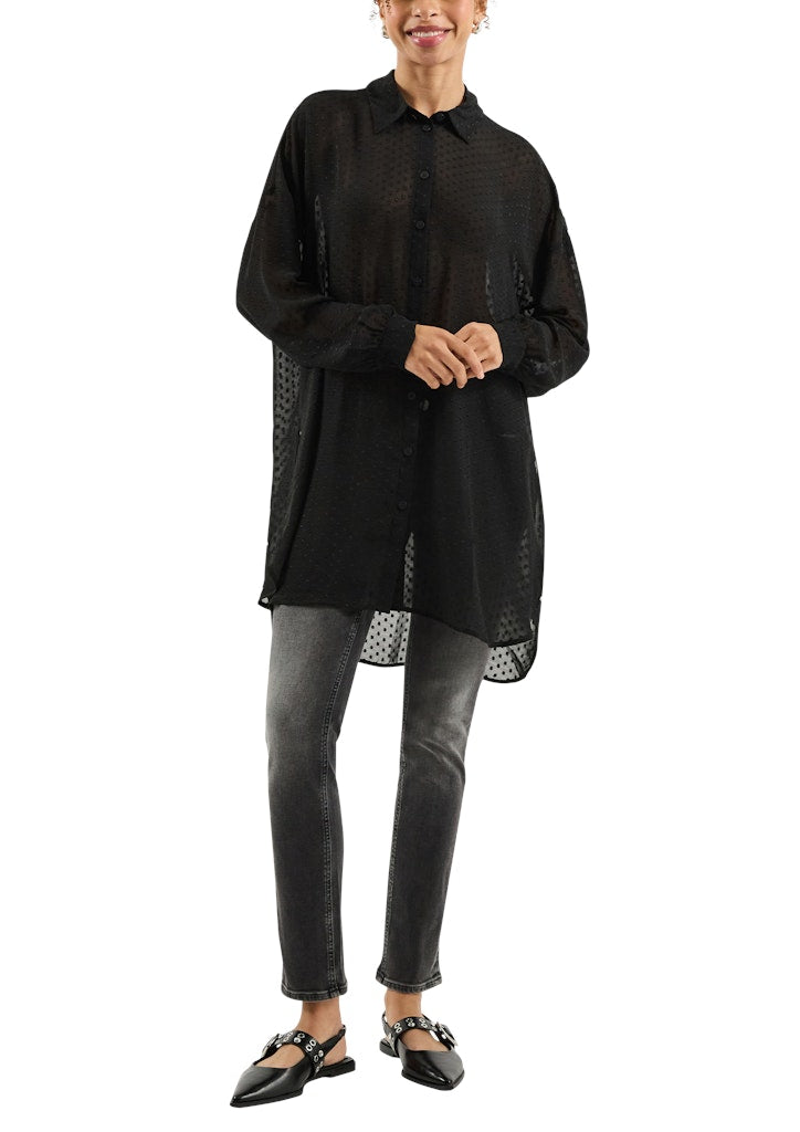 QS by S.Oliver Damen Blusen Grey/Black