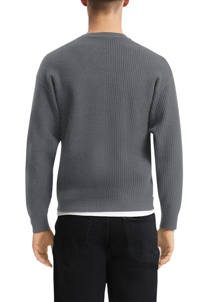 QS by S.Oliver Herren Pullover Grey/Black
