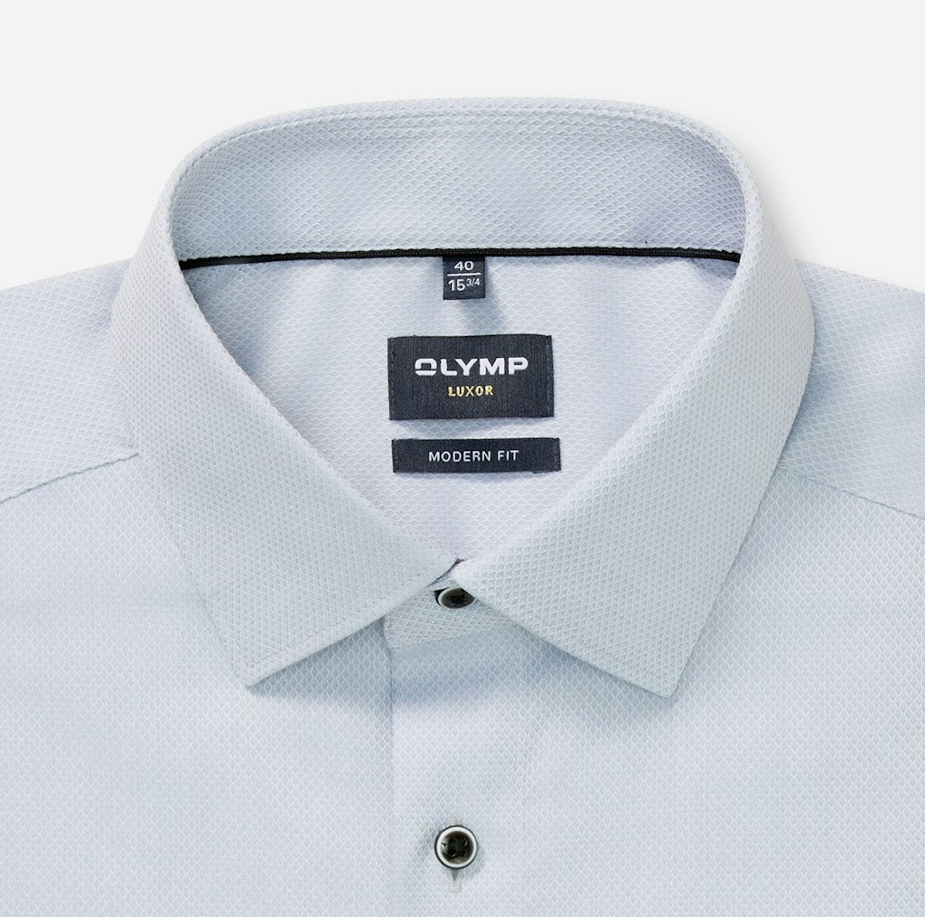 Olymp Herren Hemden lang  Silbergrau