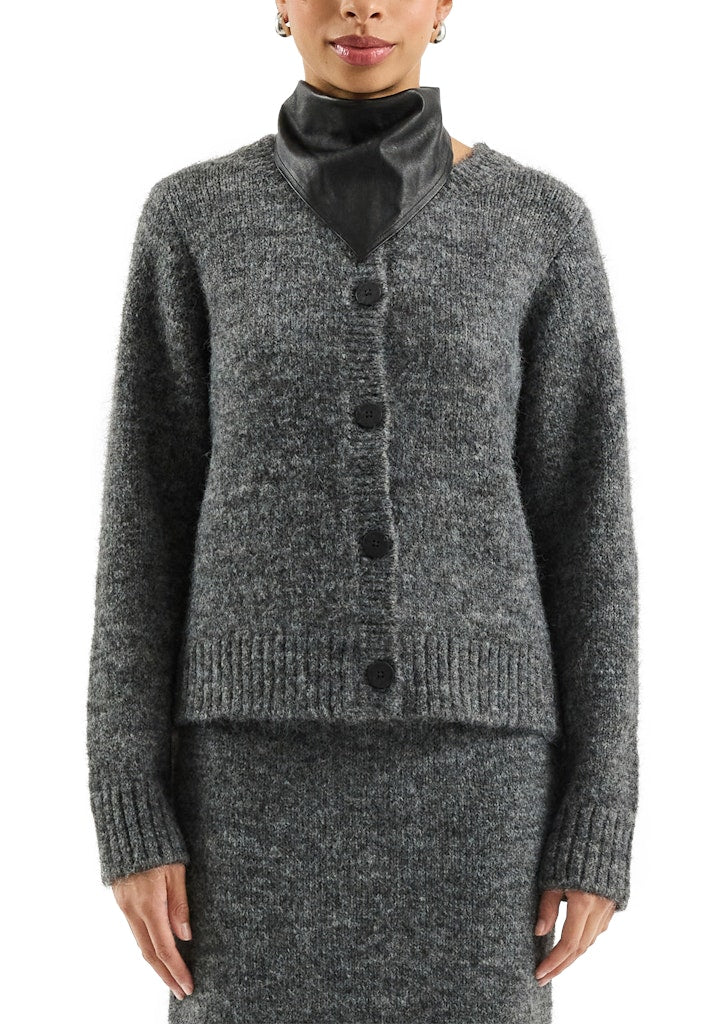 QS by S.Oliver Damen Strickjacken Grey/Black