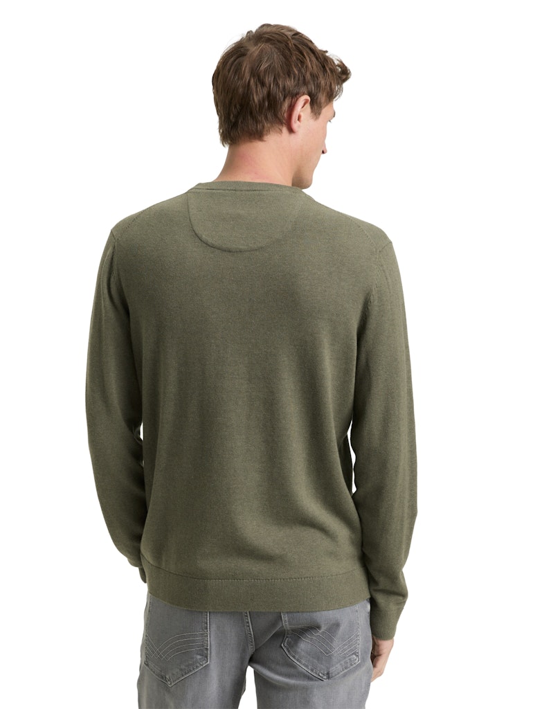 Tom Tailor Herren Pullover Tea Leaf Melang