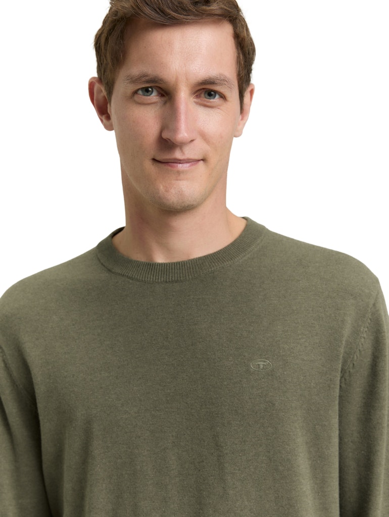 Tom Tailor Herren Pullover Tea Leaf Melang