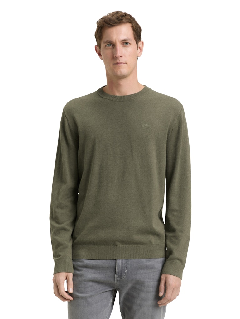 Tom Tailor Herren Pullover Tea Leaf Melang