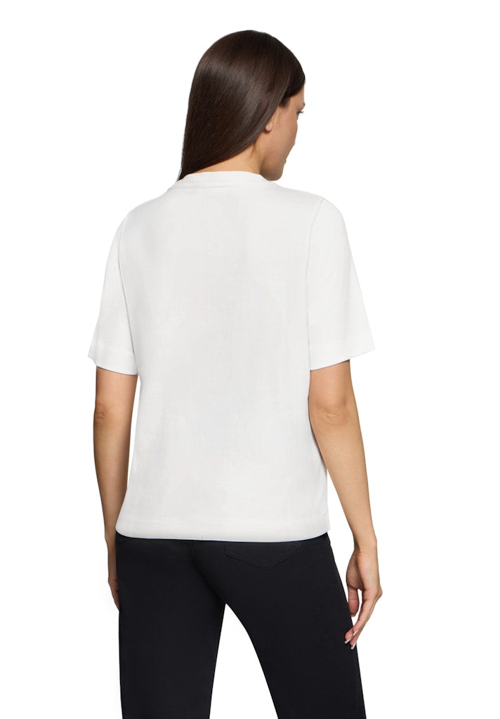 Cartoon Damen T-Shirts Patch Cream/Pin