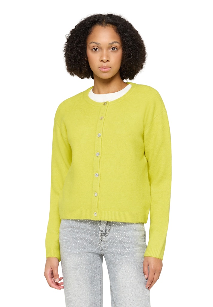 Cartoon Damen Strickjacken Neon Yellow