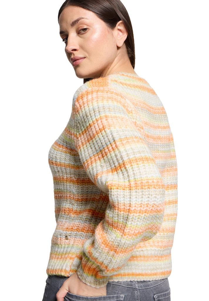 Betty & Co Damen Pullover Cream/Orange
