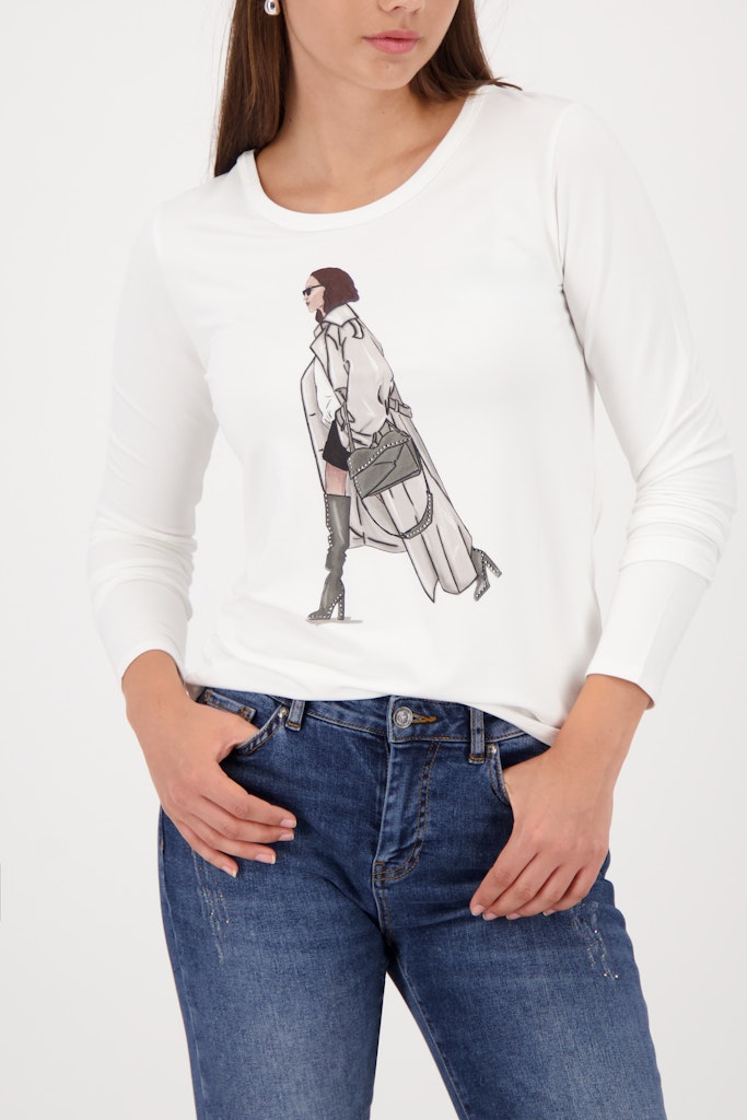 Monari Damen T-Shirts  Off-White