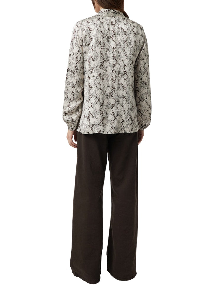 Comma Damen Blusen Grey/Black