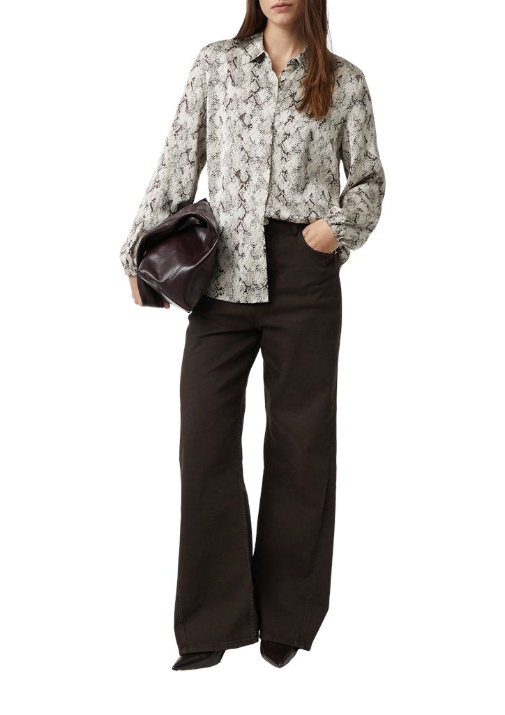 Comma Damen Blusen Grey/Black