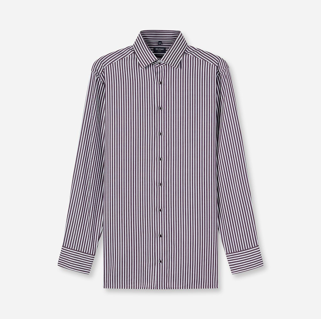 Olymp Herren Hemden lang  Aubergine