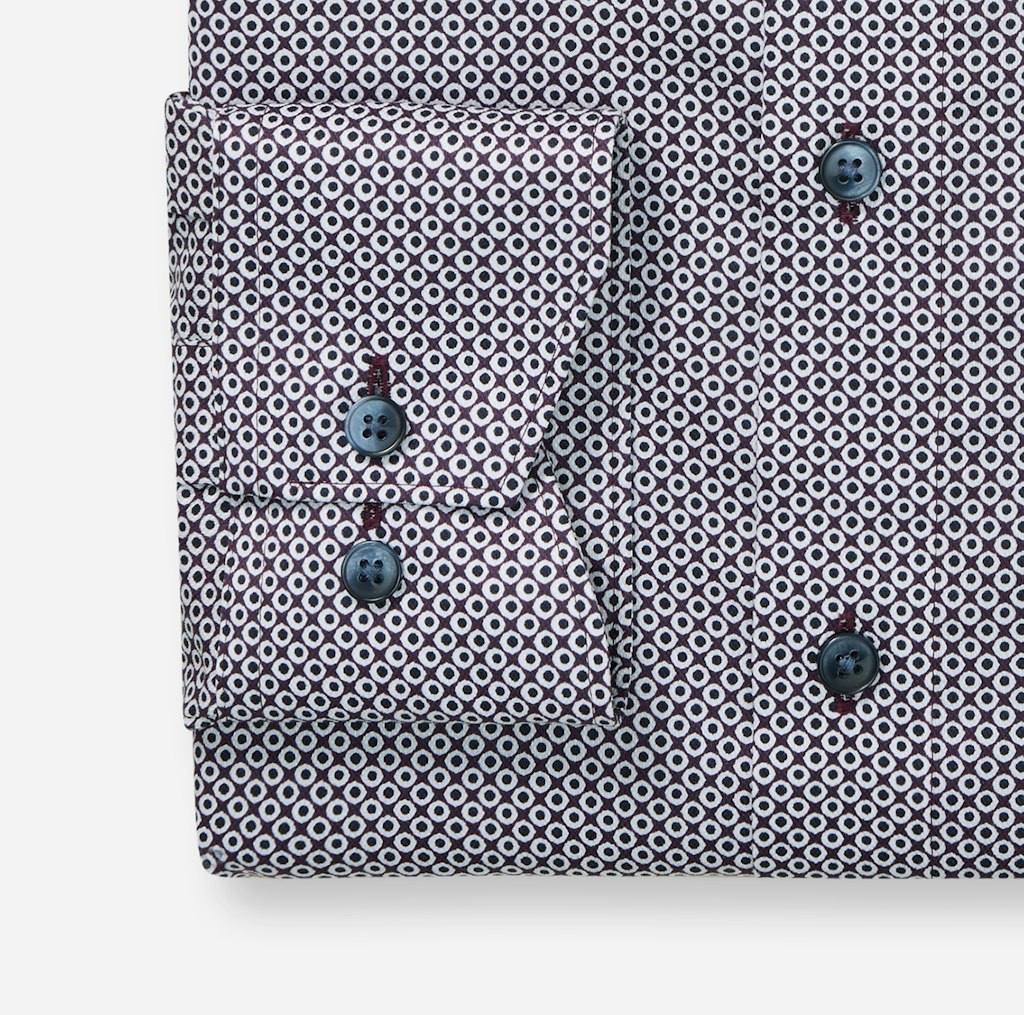 Olymp Herren Hemden lang  Aubergine