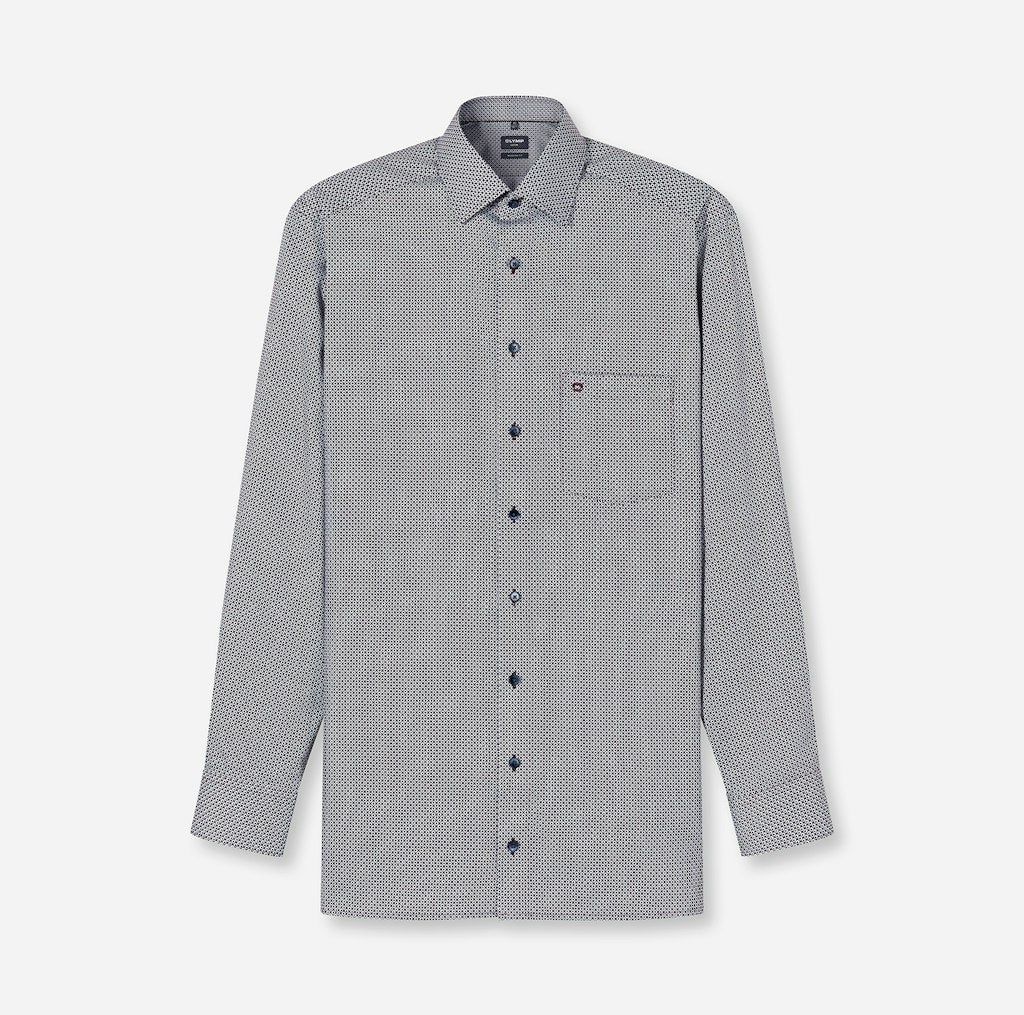 Olymp Herren Hemden lang  Aubergine