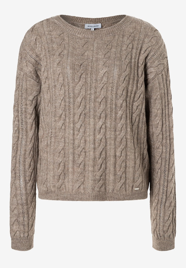 More & More Damen Pullover  Taupe Mela