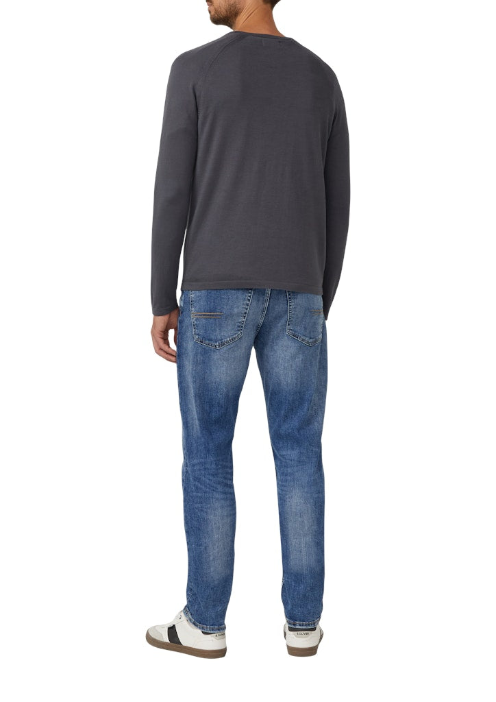 S. Oliver red Herren Pullover Grey/Black