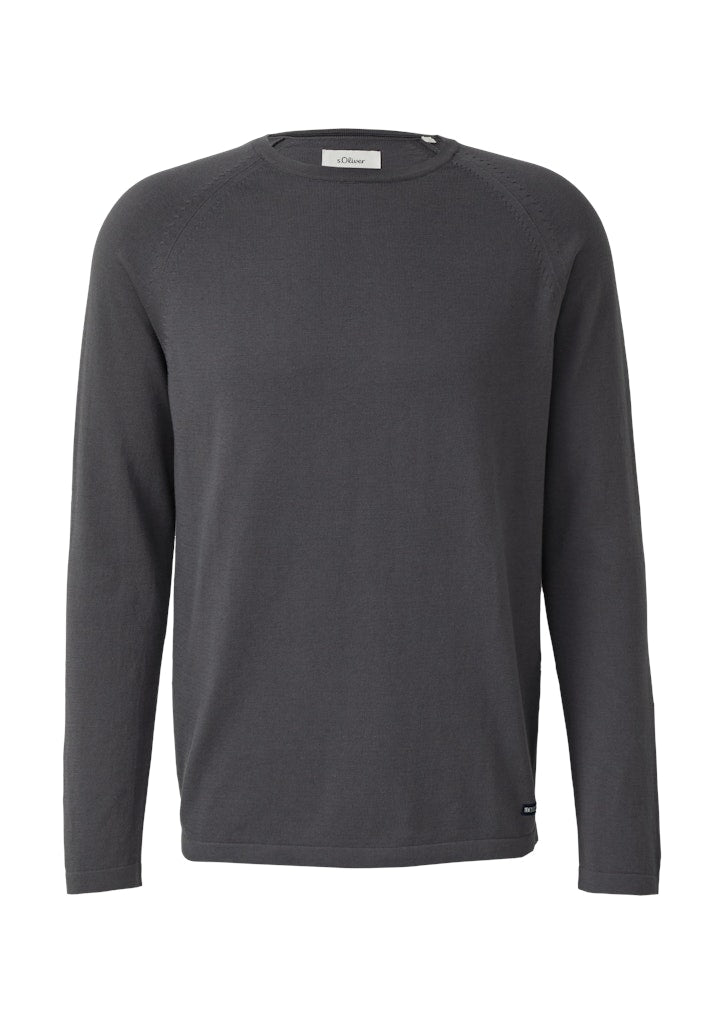 S. Oliver red Herren Pullover Grey/Black