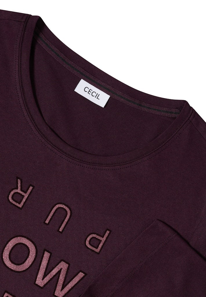 Cecil Damen T-Shirts  Eggplant