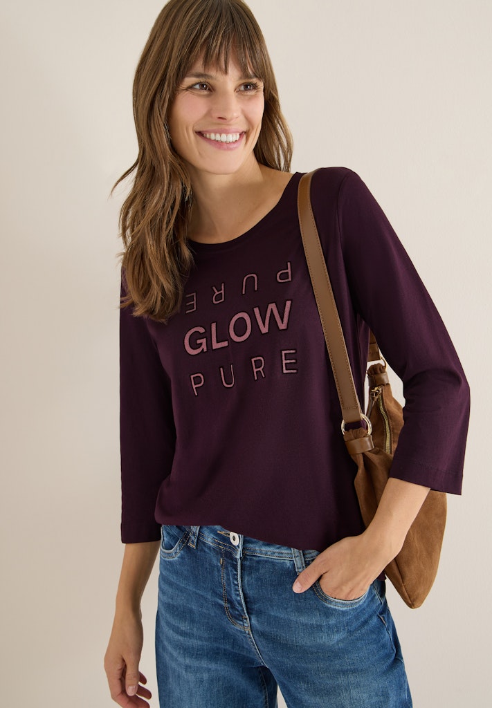 Cecil Damen T-Shirts Eggplant