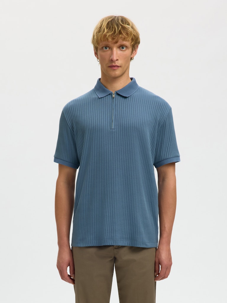Selected homme Herren Polo-Shirts  Blue Mir
