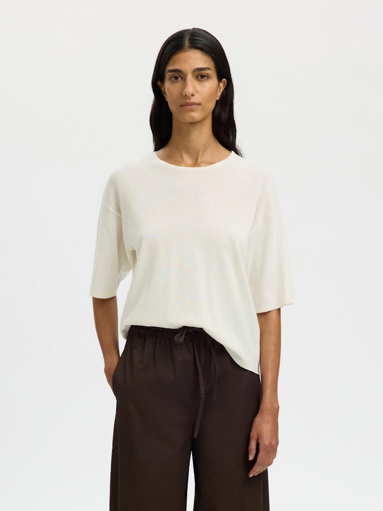 Selected Femme Damen Pullover Snow White