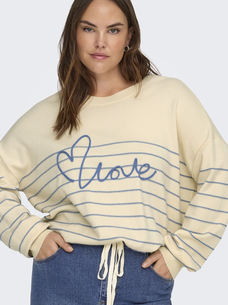 Only Caramkoma Damen Pullover Birch/Riviera S
