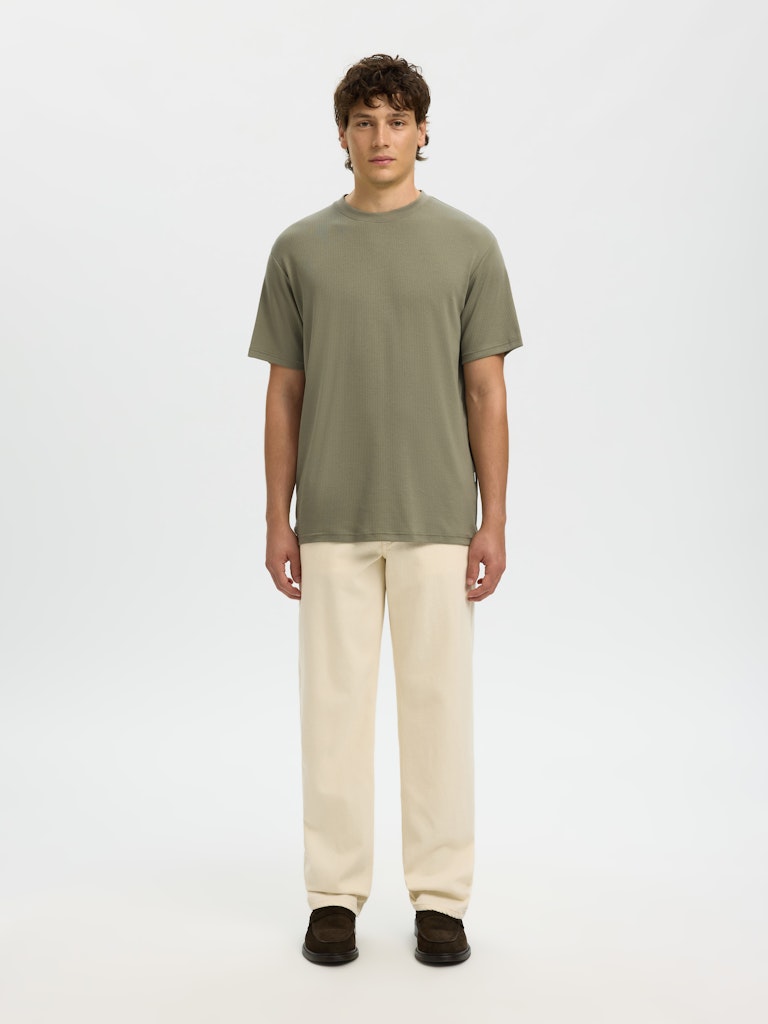 Selected homme Herren T-Shirts kurz  Vetiver
