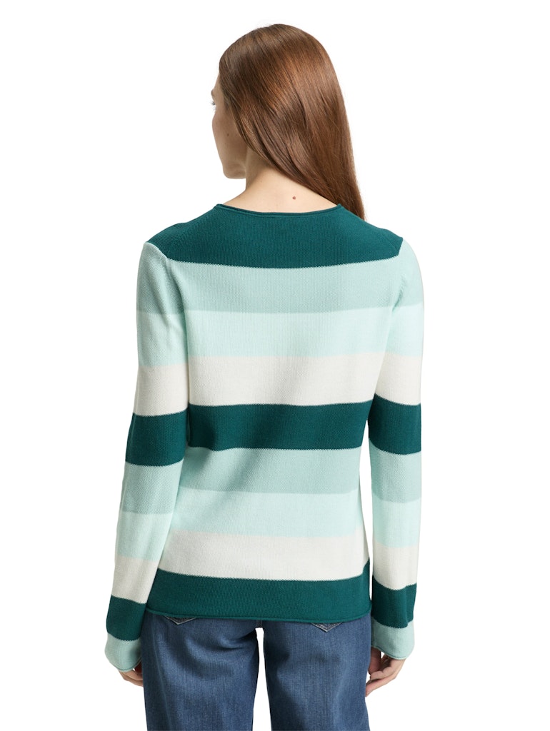 Tom Tailor Damen Sweatshirts Green Mint Whit