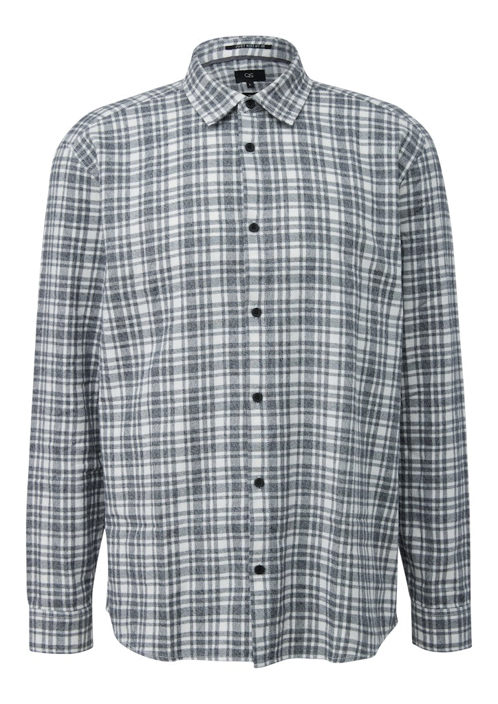 QS by S.Oliver Herren Hemden lang Grey/Black